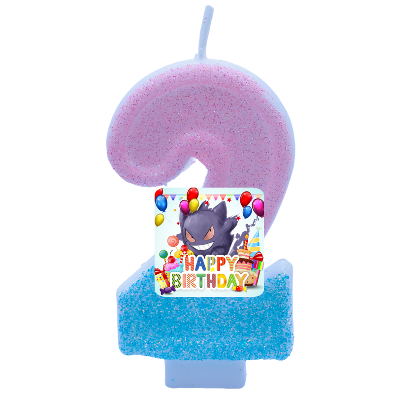 Zebra Candle Supplies - Candele a Tema Pokemon Gengar, Numeri