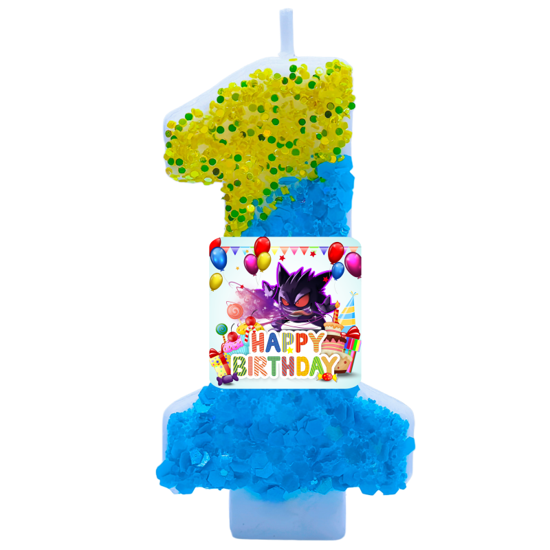 Zebra Candle Supplies - Candele a Tema Pokemon Gengar, Numeri